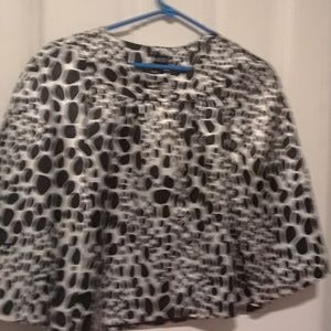 Black & White Print Swing Jacket